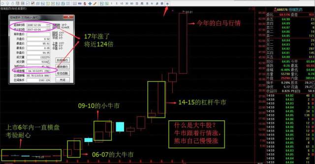 药中茅台这股上市17年,股价将近涨了124倍_