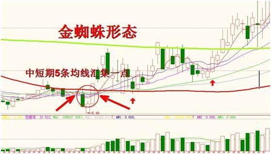 股票一旦出现“金蜘蛛”形态，二话不说满仓干，股价将起飞冲天！