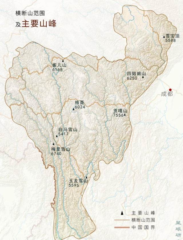 &张靖/星球研究所)一众名山,密集相拥雀儿山,格聂,央迈勇,雪宝顶贡嘎