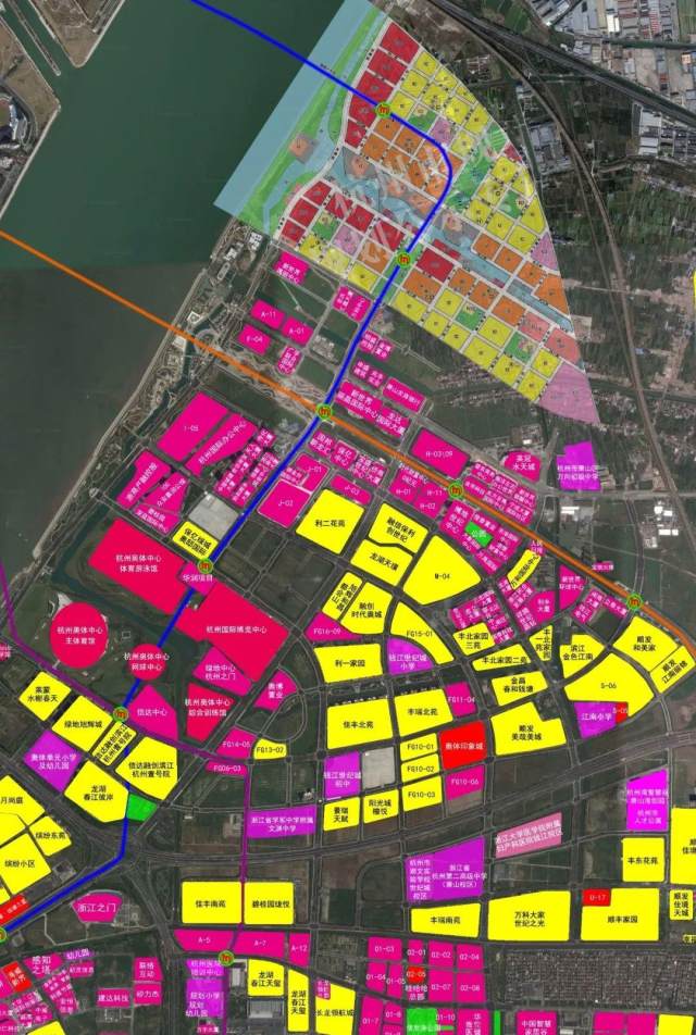 图,从图中,我们可以看到,钱江世纪城m-04地块地处杭州奥体板块核心区
